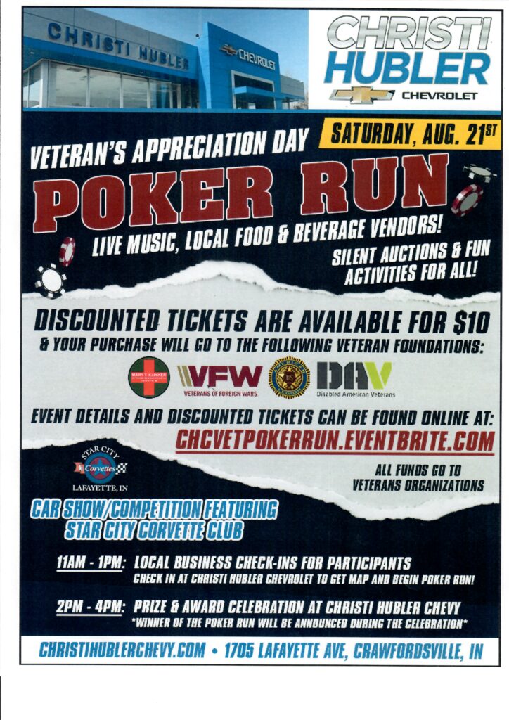 Vets Appreciation Day Poker Run - Mary T Klinker Veterans Resource Center